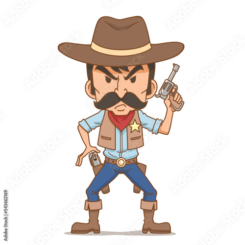 Cartoon character of Cowboy.