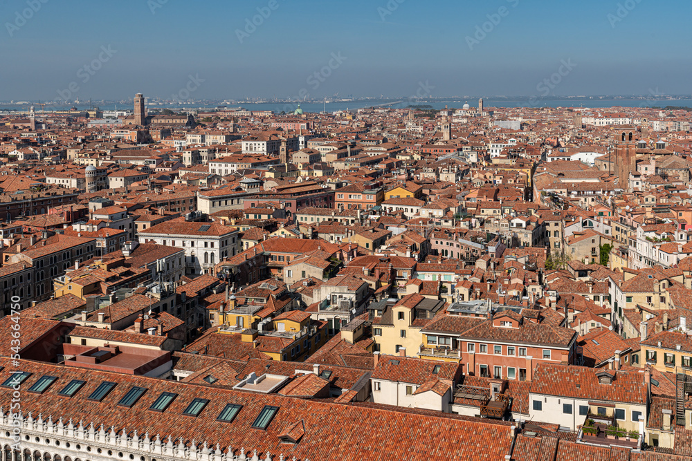 View over the roofs of the city of Venice in Italy