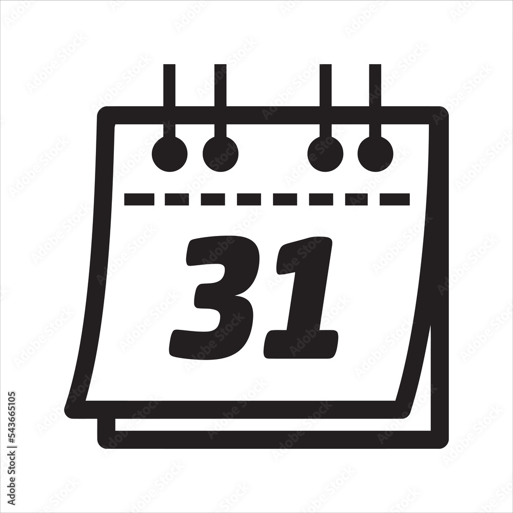 Calendar icon. Vector and glyph Calendar icon. Vector and glyph