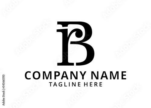 Illustration Letters Initials Logo RB, R and B