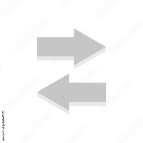 Free Download Right and left arrows icon. Gray arrows. Vector illustration.	 - GFXLoad