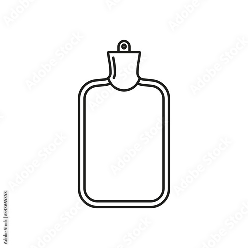 Hot water bottle icon. Line style.	