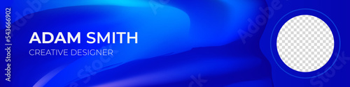 Modern technology LinkedIn cover or banner design of liquid mesh vibrant and soft pastel gradient smooth blue color background