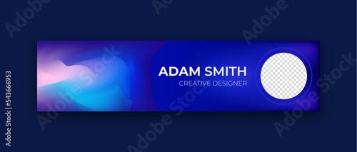 Modern technology LinkedIn cover or banner design of liquid mesh vibrant and soft pastel gradient smooth blue color background