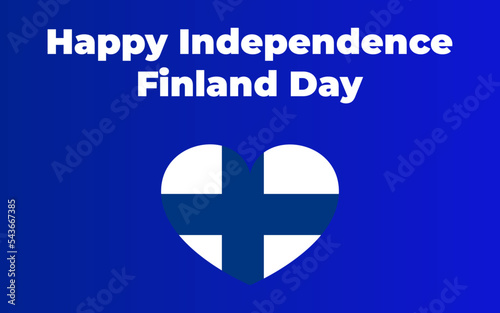 Independence Finland Day web banner with blue gradient background and national Finland flag. National Finland day. 6th December