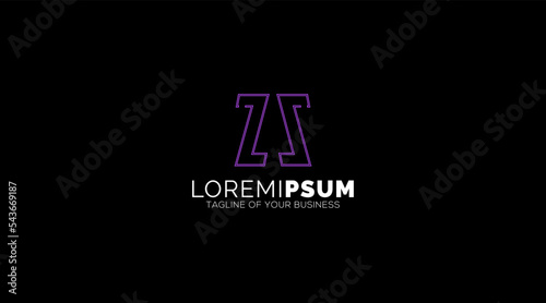 ZS, SZ, Z, S Letters Logo design Abstract Monogram vector  © Norin