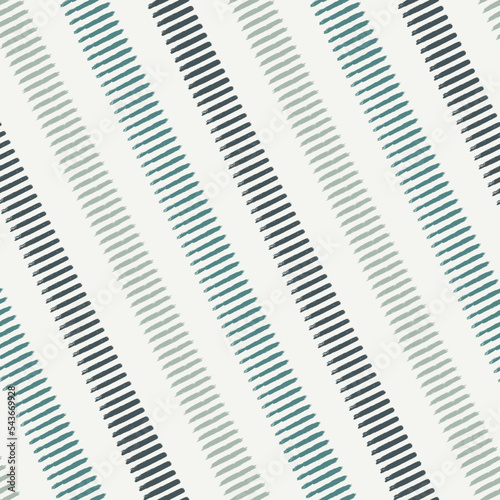 Brush strokes seamless pattern. Freehand diagonal stripes print. Repeated ink lines background. Simple classic geometric motif. Trendy grunge design. Vector abstract