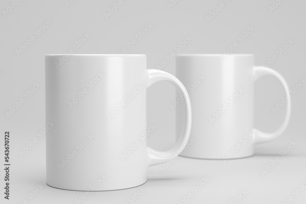 Obraz premium Mug mock up / Coffee cup template on studio background