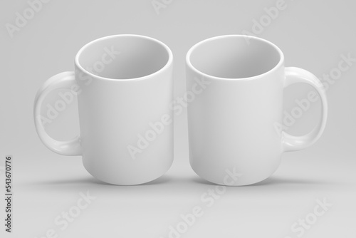 Mug mockup / white coffee cup template