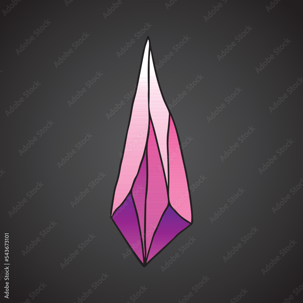 Crystal or natural mineral gemstone. Game UI icon. vector illustration Crystal or natural mineral gemstone. Game UI icon. vector illustration