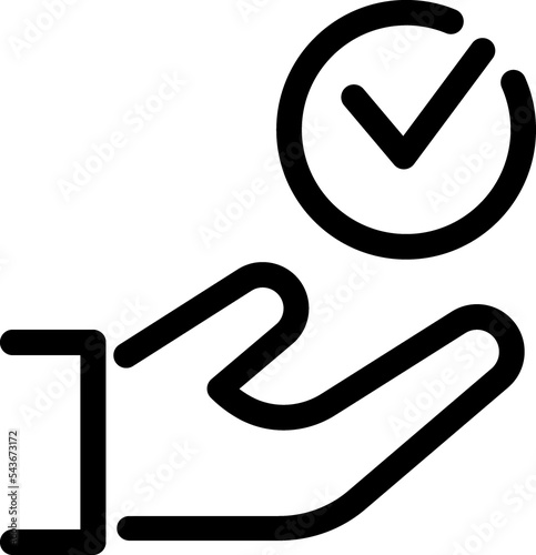Quadro em tela accept, done, checked icon