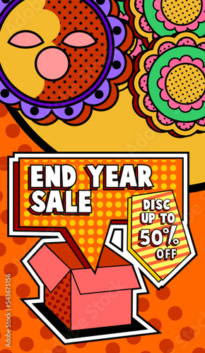 end year sale poster template