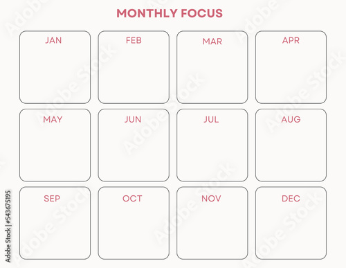 Monthly focus 8.5*11