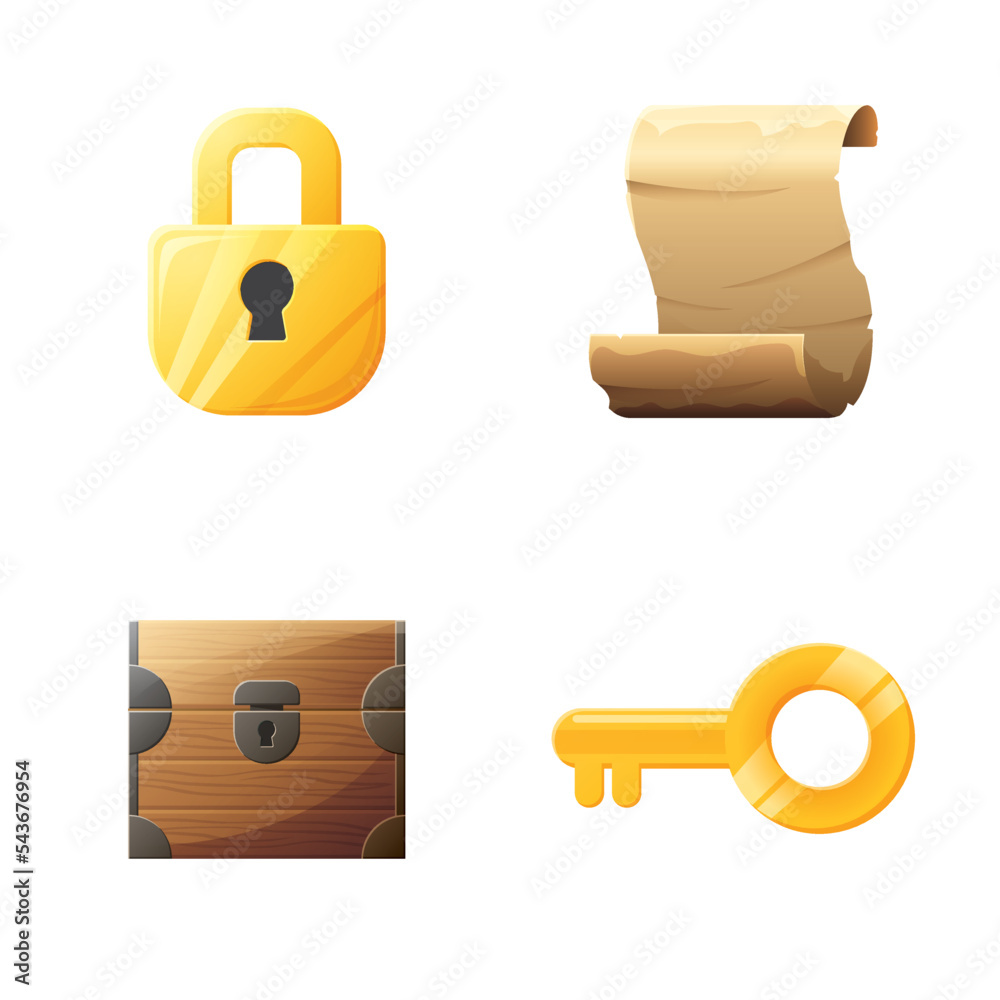 Game UI assets set. Gaming user interface icons collection. vector ...