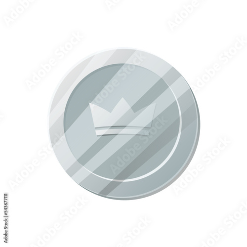 Game UI asset. Gaming user interface coin icon. vector illustration