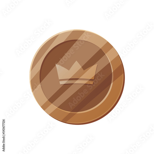 Game UI asset. Gaming user interface coin icon. vector illustration