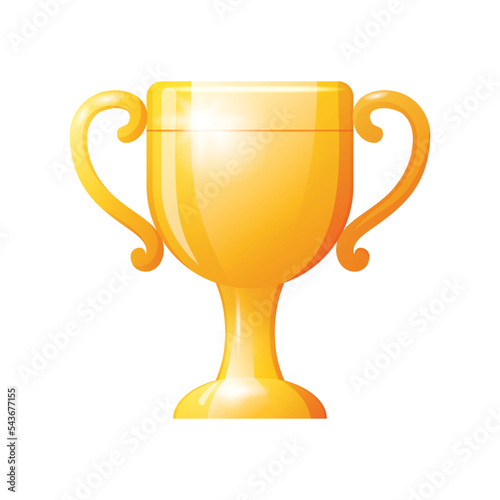 Game UI asset. Gaming user interface trophy cup icon. vector illustration