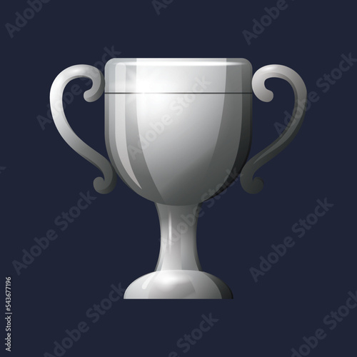 Game UI asset. Gaming user interface trophy cup icon. vector illustration