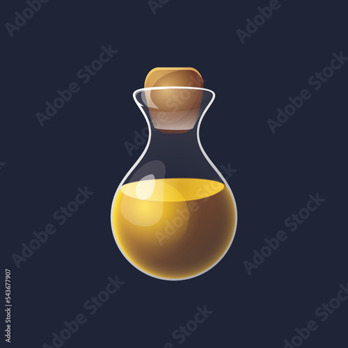 Game UI asset. Gaming user interface potion bottle icon. vector illustration