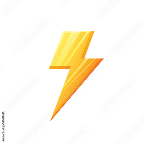 Game UI asset. Gaming user interface lightning icon. vector illustration