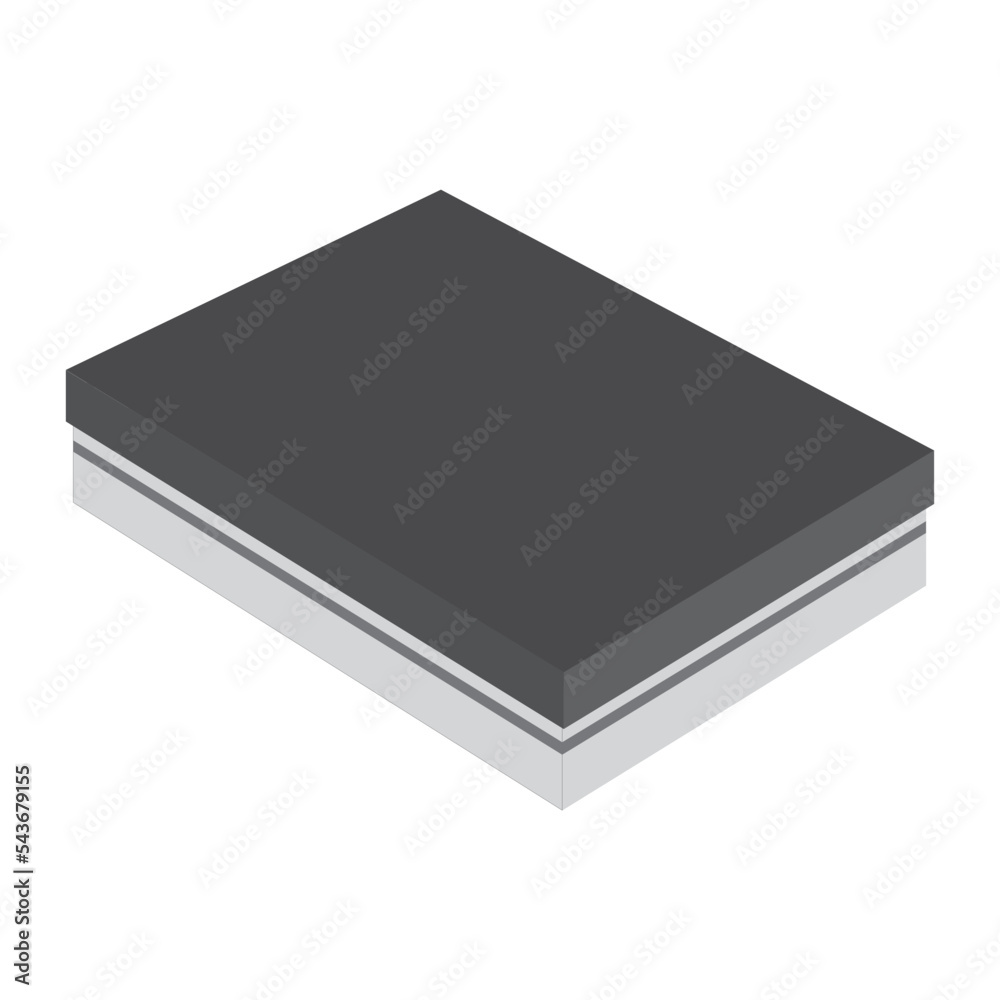 closed box isolated isometric view vector illustration closed box isolated isometric view vector illustration