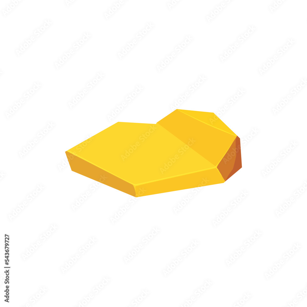 Gold rock boulder. Natural shape golden stone. vector illustration Gold rock boulder. Natural shape golden stone. vector illustration