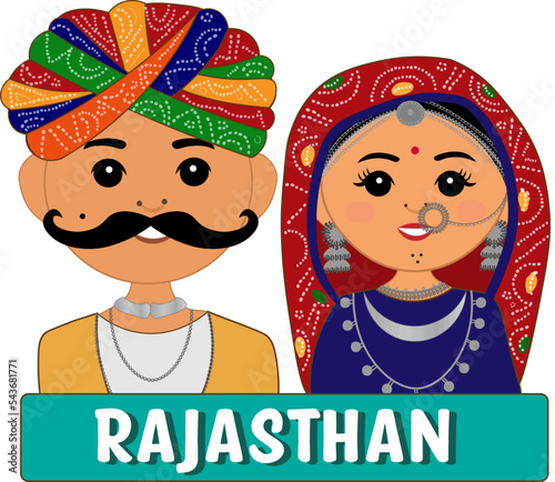 rajasthani couple indian couple character of rajasthan state indian state and culture representation cute indian couple photo