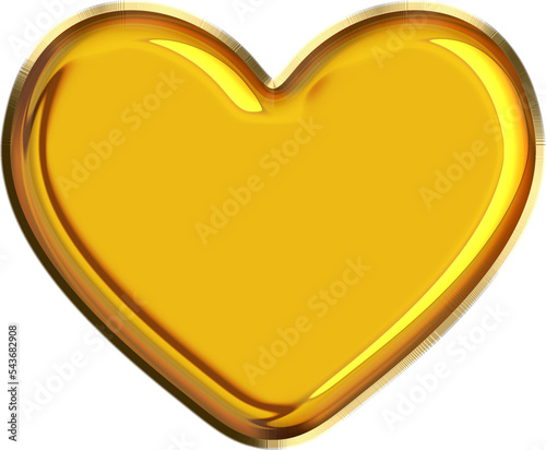 Heart Gold Balloon