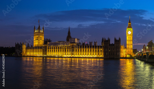 Big Ben, Parliament, Westminster bridge in London