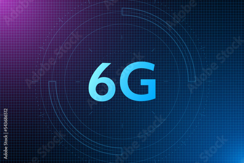 concept of technology 6G mobile network , New generation telecommunication , high-speed mobile Internet,	
