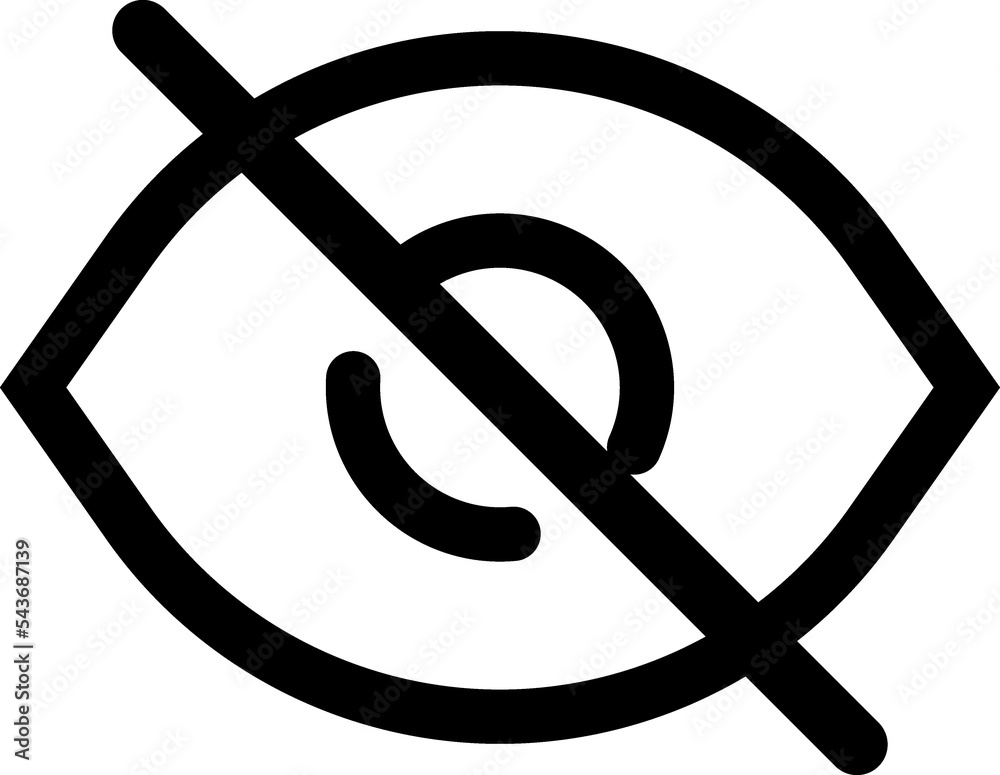 Hidden Eye line Icon