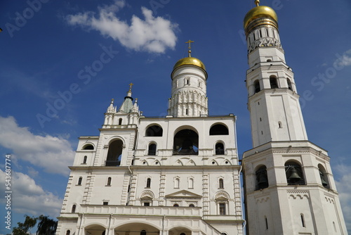 MOSCOW, RUSSIA. Dormition Cathedral of Moscow Kremlin Cathedral of Assumption is Russian Orthodox church