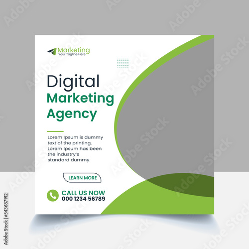 Digital marketing agency Instagram banner and social media post template