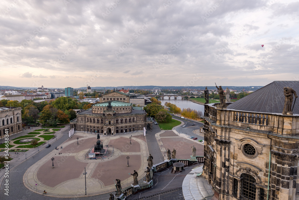 Naklejka premium view on Zwinger in Dresden