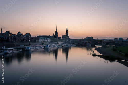 sunset over the city of dresden © JS_Fotoworx