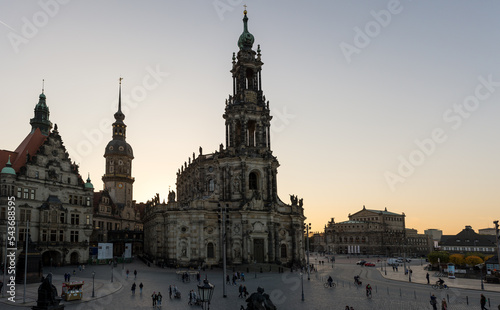 view on historic square in dresden