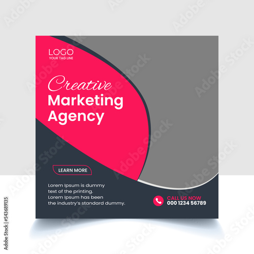 Digital marketing agency Instagram banner and social media post template