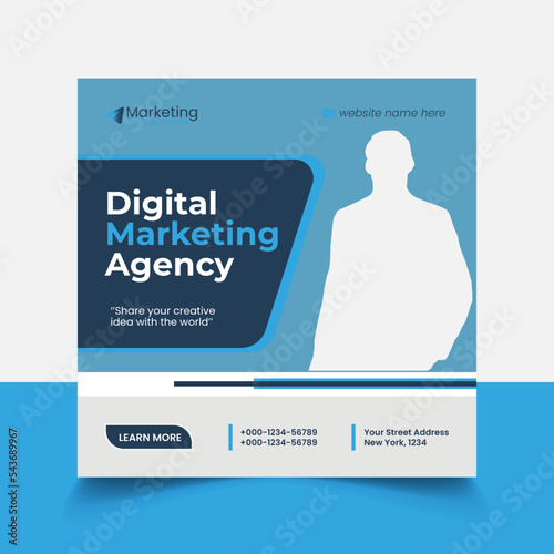 Digital marketing agency Instagram banner and social media post template