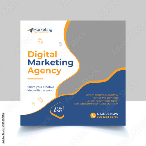 Digital marketing agency Instagram banner and social media post template