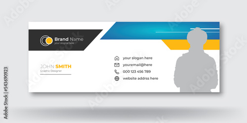 Modern and minimalist email signature or email footer template