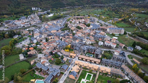 Biescas, a little city in Pirineos, Spain, surrounded by mountains