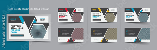 Real estate business card template design, Real Estate Agent and Home Sales Business Card Template Design