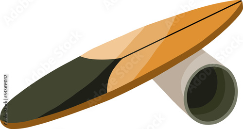 Vector balance board in yellow green color for taking care of yourself
