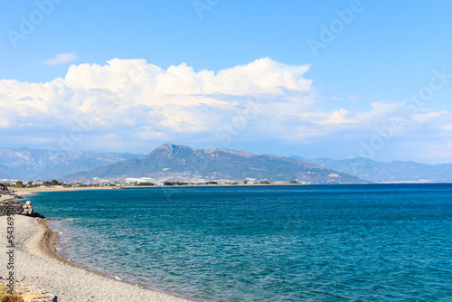 a beautiful beach for vacation in anamur photo