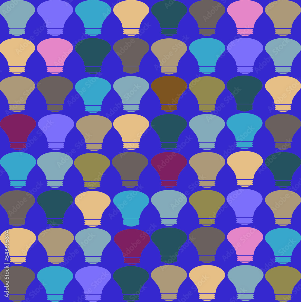 seamless geometric light bulb pattern