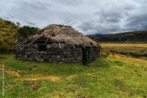 Abandoned run down cottage at Cotopaxi Volcano photo