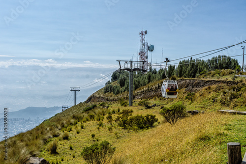 the Telerifico (cable car) , Quito, capital city of Ecuador, South America photo