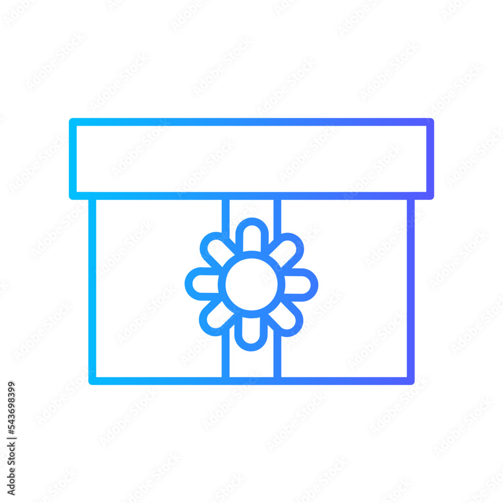 Giftbox With Flower gradient icon Giftbox With Flower gradient icon