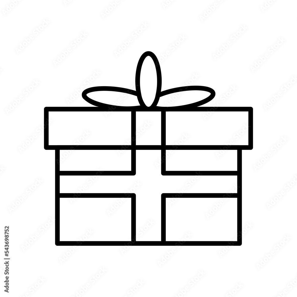 Giftbox Wrapped line icon Giftbox Wrapped line icon
