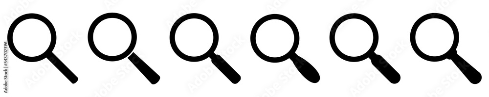 Magnifying glass loupe icon. Vector isolated symbol. Search icon vector. Magnifier loupe sign.